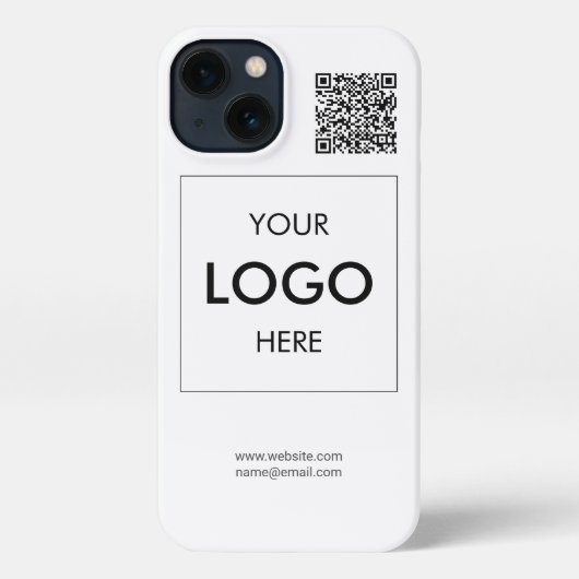 Logo QR Code Business Professional iPhone Case Hoesje (Achterkant)