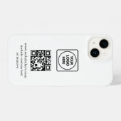 Logo QR Code Business Promo iphone case Hoesje (Achterkant horizontaal)
