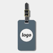 Logo QR Code Charcoal Gray Business Promotional Bagagelabel (Voorkant verticaal)