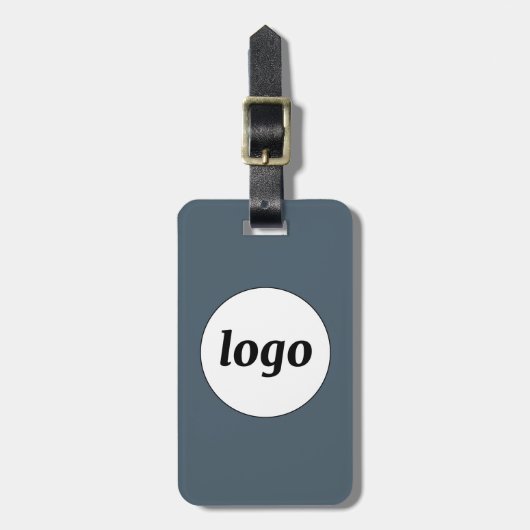 Logo QR Code Charcoal Gray Business Promotional Bagagelabel (Voorkant verticaal)