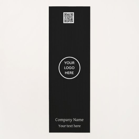 Logo QR Code Company Black Business Gym Simple Yogamat (Voorkant)