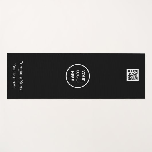 Logo QR Code Company Black Business Gym Simple Yogamat (Voorkant (horizontaal))