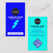 (Logo & QR-code Corporate) Electric Company Visitekaartje (Voorkant / Achterkant)