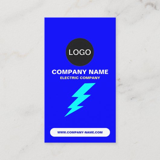 (Logo & QR Code Corporate) Elektriciteitsbedrijf Visitekaartje (Voorkant)