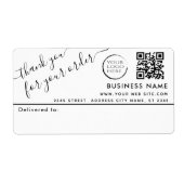 Logo QR-code eenvoudig bedankt voor zakelijke mail Etiket (Voorkant)