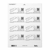 Logo QR-code eenvoudig bedankt voor zakelijke mail Etiket (Full Sheet)