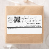 Logo QR-code eenvoudig bedankt voor zakelijke mail Etiket (Insitu)
