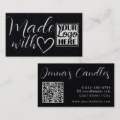 Logo QR Code Eenvoudig Kraft-papier gemaakt met li Visitekaartje (Voorkant / Achterkant)