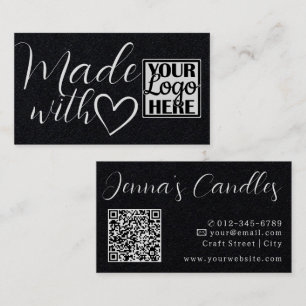 Logo QR Code Eenvoudig Kraft-papier gemaakt met li Visitekaartje