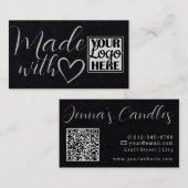 Logo QR Code Eenvoudig Kraft-papier gemaakt met li Visitekaartje (Voorkant / Achterkant)