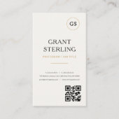 Logo QR-code Elegant Minimalistisch Professioneel  Visitekaartje (Voorkant)