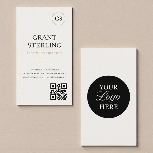 Logo QR-code Elegant Minimalistisch Professioneel  Visitekaartje