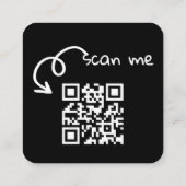 Logo QR-code en tekst aangepaste gepersonaliseerde Vierkante Visitekaartje (Achterkant)