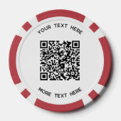 Logo QR-code en tekst zakelijke promotie Poker Chips (Achterkant)