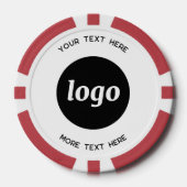 Logo QR-code en tekst zakelijke promotie Poker Chips (Voorkant)