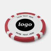 Logo QR-code en tekst zakelijke promotie Poker Chips (Enkel)