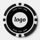 Logo QR-code en tekst zakelijke promotie Poker Chips (Voorkant)