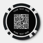 Logo QR-code en tekst zakelijke promotie Poker Chips (Achterkant)