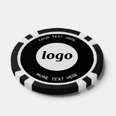 Logo QR-code en tekst zakelijke promotie Poker Chips (Enkel)