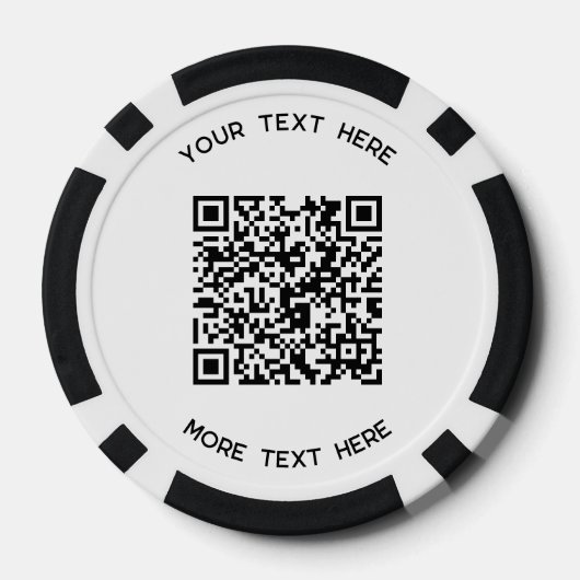 Logo QR-code en Tekst Zakelijke Promotie Poker Chips (Achterkant)