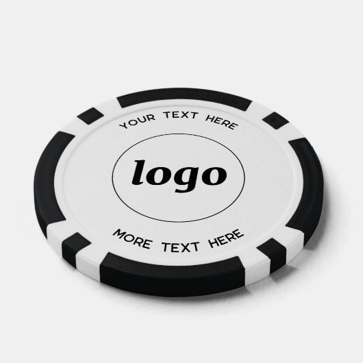 Logo QR-code en Tekst Zakelijke Promotie Poker Chips (Enkel)