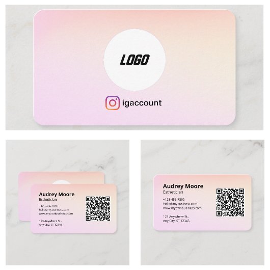 Logo QR-code Estheetician Professioneel Visitekaartje