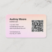 Logo QR-code Estheetician Professioneel Visitekaartje (Voorkant)