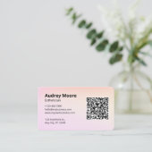 Logo QR-code Estheetician Professioneel Visitekaartje (Staand voorkant)