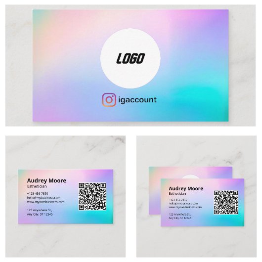 Logo QR-code Estheetician Visitekaartje
