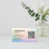Logo QR-code Estheetiker Waterverf Visitekaartje (Staand voorkant)
