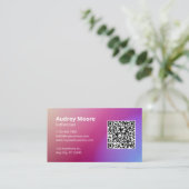 Logo QR-code Estheetische Salons Spa's Modern Visitekaartje (Staand voorkant)
