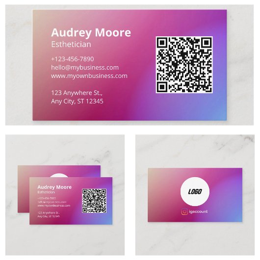 Logo QR-code Estheetische Salons Spa's Modern Visitekaartje