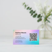 Logo QR Code Estheticus Visitekaartje (Staand voorkant)