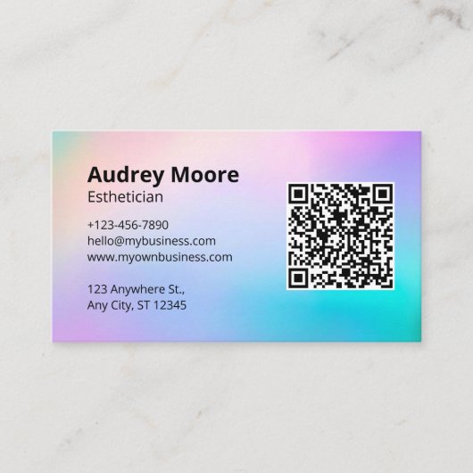 Logo QR Code Estheticus Visitekaartje (Voorkant)