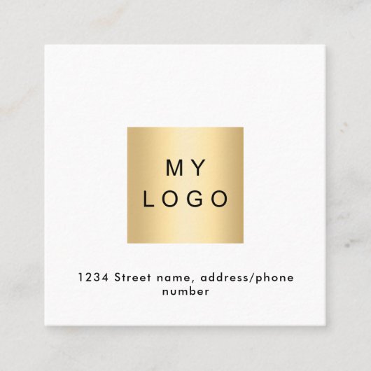 Logo QR code Facebook volg ons merk kleur Vierkante Visitekaartje (Voorkant)