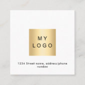 Logo QR code Facebook volg ons wit Vierkante Visitekaartje (Voorkant)