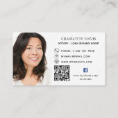 Logo QR code foto facebook merk kleur premium Visitekaartje (Achterkant)