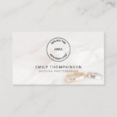 Logo QR Code Foto overlay bruiloft fotograaf Visitekaartje (Voorkant)