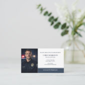 Logo QR-code foto politieagent Visitekaartje (Staand voorkant)