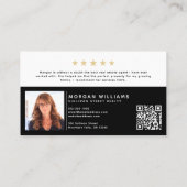 Logo QR Code Foto Real Estate Agent Visitekaartje (Achterkant)