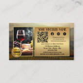 Logo QR Code Foto Social Media Wijngaard Visitekaartje (Achterkant)