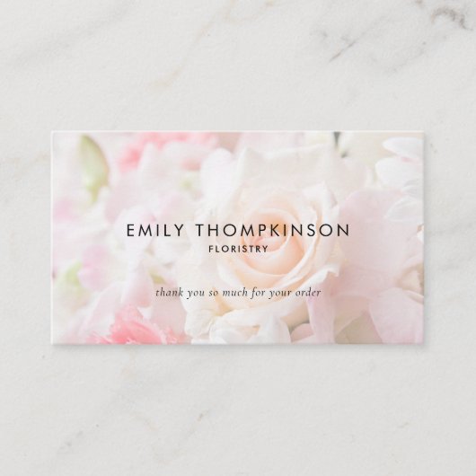 Logo QR Code Fotobedekking Florist Hartelijk dank Visitekaartje (Voorkant)