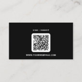 Logo QR Code Generic Design Zwarte Visitekaartjes (Achterkant)