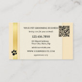 Logo QR Code Goud Huisdieren Klantenkaartje (Achterkant)