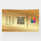 Logo QR Code Goud Outdoor Verticale Promoties Spandoek (Horizontaal)