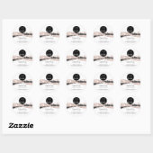 Logo QR Code Hairdresser Makeup Roos Wit Ronde Sticker (Vel)