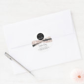 Logo QR Code Hairdresser Makeup Roos Wit Ronde Sticker (Envelop)