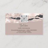 Logo QR-code hairdresser Makeup Stroke Roos Stroke Visitekaartje (Achterkant)