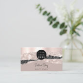 Logo QR-code hairdresser Makeup Stroke Roos Stroke Visitekaartje (Staand voorkant)