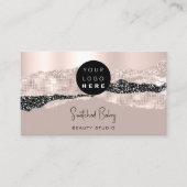 Logo QR-code hairdresser Makeup Stroke Roos Stroke Visitekaartje (Voorkant)